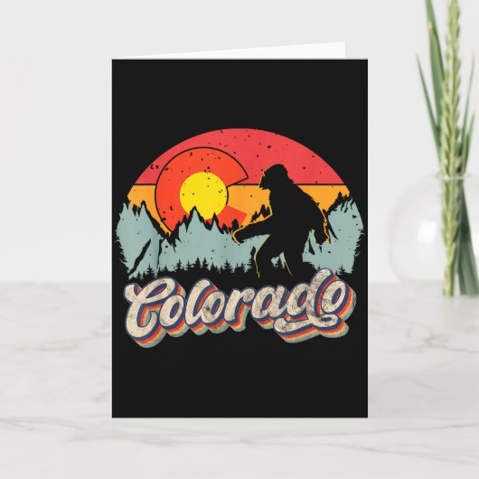 Colorado Berg Wandelen Bigfoot Kamperen Retro 80s  Kaart (Voorkant)