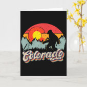 Colorado Berg Wandelen Bigfoot Kamperen Retro 80s  Kaart (Gele Bloem)