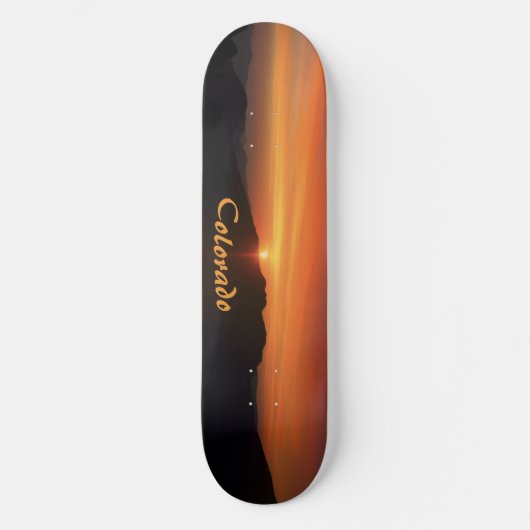 Colorado berg zonsondergang skateboard (Voorkant)