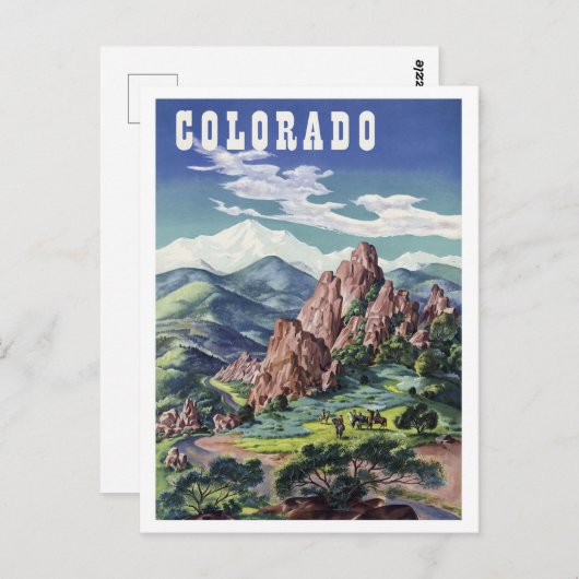 Colorado-bergen, briefkaart voor oldtimers (Voorkant / Achterkant)