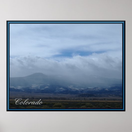 Colorado-bergen in het Poster van de wolken (Voorkant)