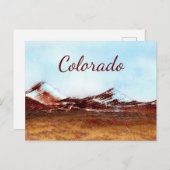 Colorado bergen in kleur briefkaart (Voorkant / Achterkant)