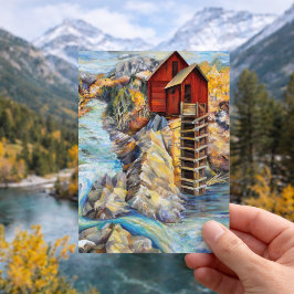 Colorado Bergmolen Waterval Landschap Briefkaart