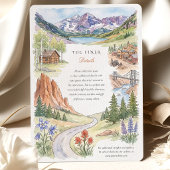 Colorado Bergwildbloem Frame Bruiloft Kaart