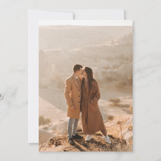 Colorado bestemming bruiloft foto save the date (Achterkant)