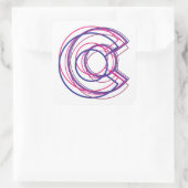 colorado biC Vierkante Sticker (Tas)