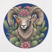 Colorado Bighorn en Claret Cup Cactus Labels (Design 2)