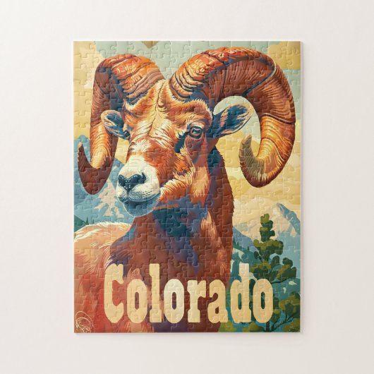 Colorado Bighorn schapen Legpuzzel (Verticaal)
