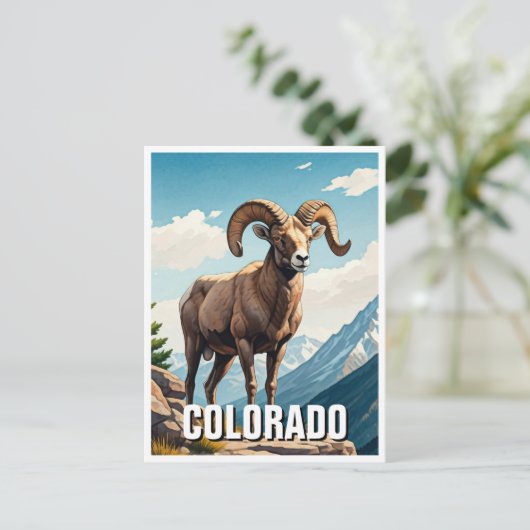Colorado Bighorn schapen reizen souvenir Briefkaart (Staand voorkant)