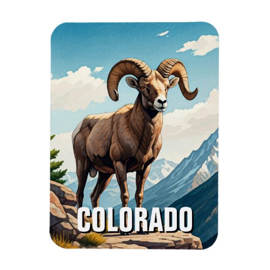 Colorado Bighorn schapen reizen souvenir Magneet (Verticaal)