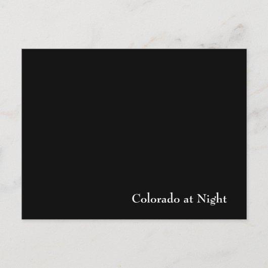 Colorado bij nacht briefkaart (Voorkant)
