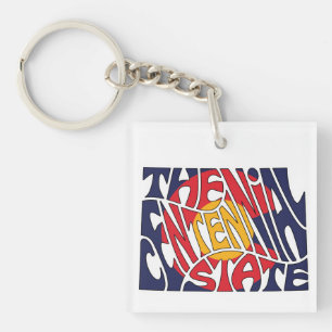 Colorado bijnaam Woord Kunst Sleutelhanger