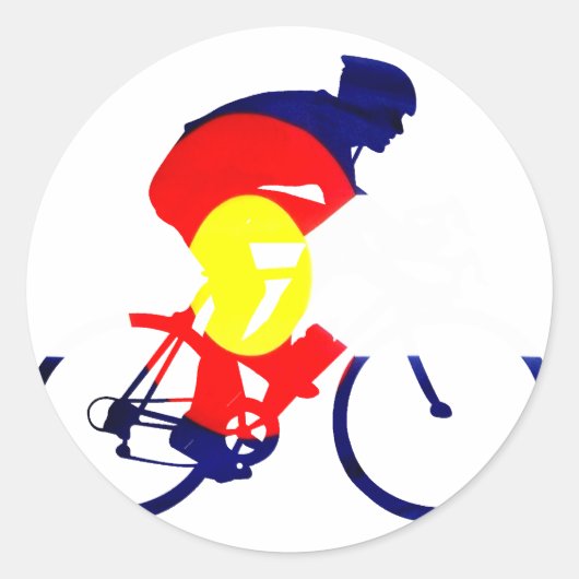 Colorado Biker Ronde Sticker (Voorkant)