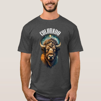 Colorado Bizon Natuur Fan Vintage Staats Trots CO T-shirt