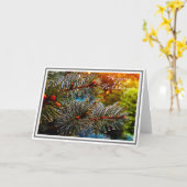 colorado blauwe spar kaart (Gele Bloem)