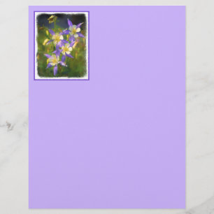 Colorado Blue Columbine Painting - Originele Kunst
