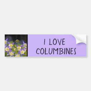 Colorado Blue Columbine Painting - Originele Kunst Bumpersticker