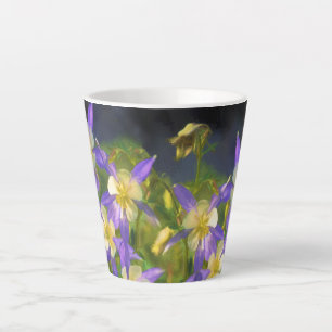 Colorado Blue Columbine Painting - Originele Kunst Latte Mok