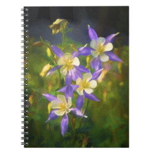 Colorado Blue Columbine Painting - Originele Kunst Notitieboek