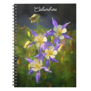 Colorado Blue Columbine Painting - Originele Kunst Notitieboek