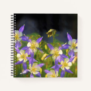 Colorado Blue Columbine Painting - Originele Kunst Notitieboek