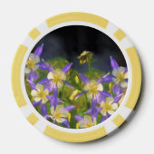 Colorado Blue Columbine Painting - Originele Kunst Poker Chips (Achterkant)