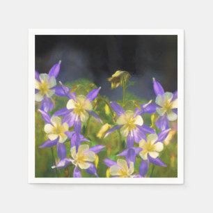Colorado Blue Columbine Painting - Originele Kunst Servetten