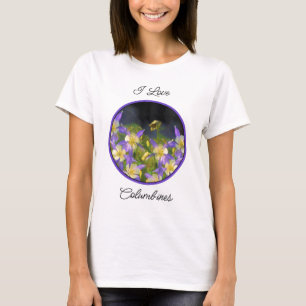 Colorado Blue Columbine Painting - Originele Kunst T-shirt