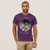 Colorado Blue Columbine Painting - Originele Kunst T-shirt (Voorkant volledig)