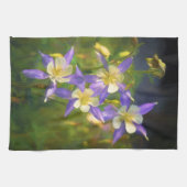 Colorado Blue Columbine Painting - Originele Kunst Theedoek (Horizontaal)