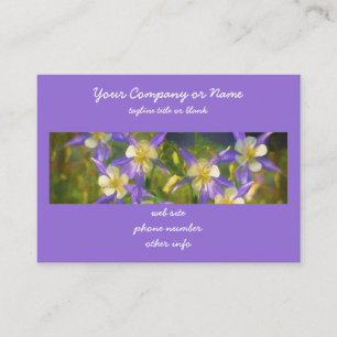 Colorado Blue Columbine Painting - Originele Kunst Visitekaartje