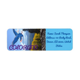 Colorado Blue Sky Mountain National Park Eagle Etiket