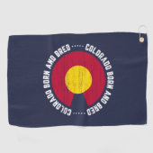 Colorado Born en Bred Native Golf Towel Golfhanddoek (Horizontaal)