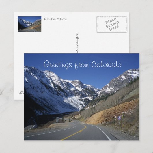 Colorado Briefkaart (Voorkant / Achterkant)