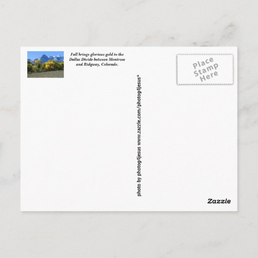 Colorado Briefkaart (Achterkant)