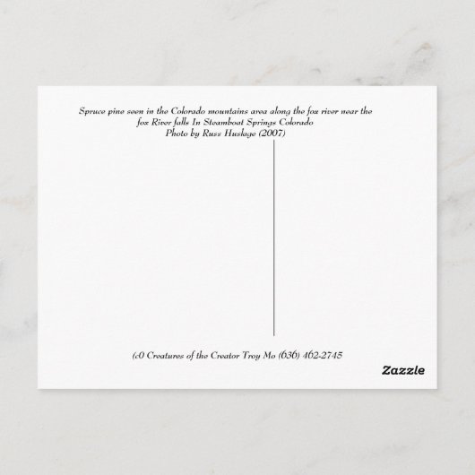 colorado briefkaart (Achterkant)