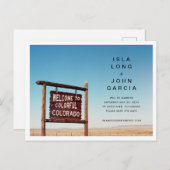 Colorado Bruiloft Bewaar de datum Briefkaart (Voorkant / Achterkant)