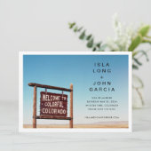 Colorado Bruiloft Bewaar de datum Kaart (Staand voorkant)
