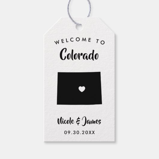 Colorado bruiloft welkomsttas Labels, Cadeaulabel (Voorkant)