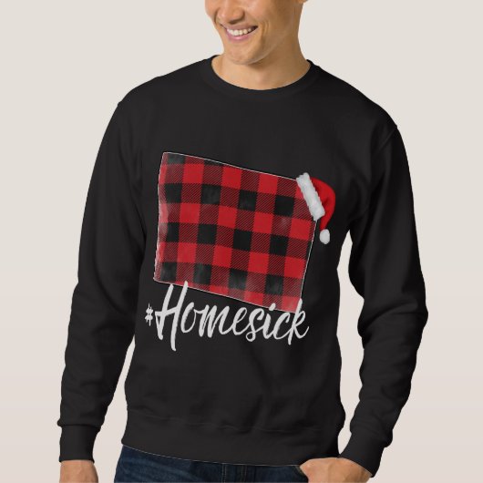 Colorado Buffalo Plaid #Homesick Kerstmis Santa H Trui (Voorkant)