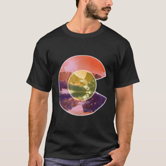 Colorado buiten Colorado Vlag C T-shirt (Voorkant)