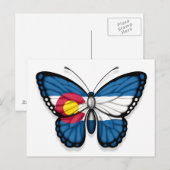 Colorado Butterfly vlag Briefkaart (Voorkant / Achterkant)