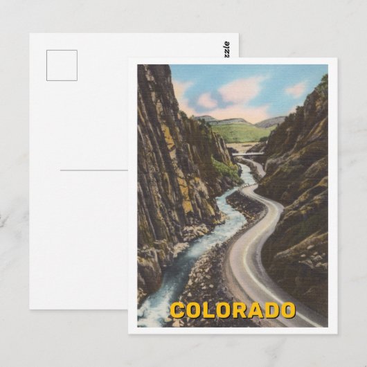 Colorado Canyon  Road & River Briefkaart (Voorkant / Achterkant)