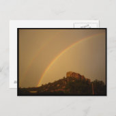 Colorado Castle Rock Dubbele Regenboog Briefkaart (Voorkant / Achterkant)