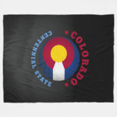 COLORADO CENTENNIAL STATE FLAG FLEECE DEKEN (Voorkant (Horizontaal))