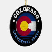 COLORADO CENTENNIAL STATE FLAG KERAMISCH ORNAMENT (Rechts)