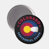 COLORADO CENTENNIAL STATE FLAG MAGNEET (Voorkant / Achterkant)