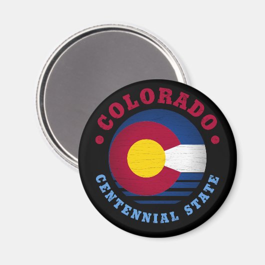 COLORADO CENTENNIAL STATE FLAG MAGNEET (Voorkant / Achterkant)