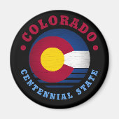 COLORADO CENTENNIAL STATE FLAG MAGNEET (Voorkant)