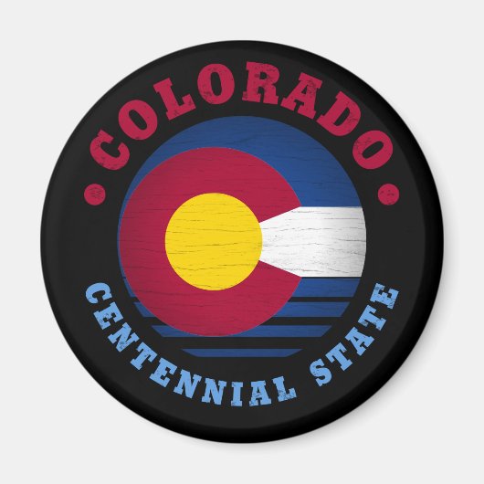 COLORADO CENTENNIAL STATE FLAG MAGNEET (Voorkant)